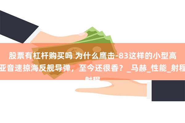 股票有杠杆购买吗 为什么鹰击-83这样的小型高亚音速掠海反舰导弹，至今还很香？_马赫_性能_射程
